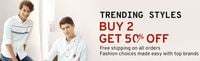 Tatacliq Buy 2 at 50% is back with Free shipping + 10% off via ICICI bank cards