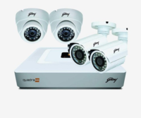 Godrej See Thru 1MP HD Full CCTV Camera Kit Without Hard Disk (Godrej1MP2DOME2BULLET)