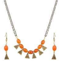 Aadita Latest Fashion Traditional Stylish Design Gold Plated and American Diamond Mangalsutra for Women (Golden) (DT1575MS)