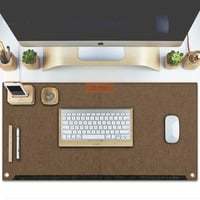 Tizum Z57 Large Felt Desk Mat Mouse Pad for Office & Gaming with 2 Pockets – 635 * 330 mm (Brown)

