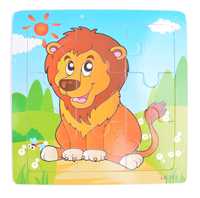 Tiny Souls Wooden Puzzle Happy Lion in Jungle