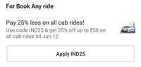 OLA 25% off on Mini/Prime Rides | Details Inside