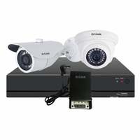 D-Link HD CCTV Kit with 1MP Dome Camera, 1MP Bullet Camera, 4CH DVR, 4CH 5 AMP SMPS (Off-White, White)