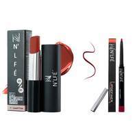 Nelf 9 To 6 Lipstick, Red Brick, 30g and Lip Definer, Berry Berry,