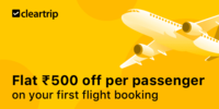 Flat 500 Instant off per passenger on your first flight booking