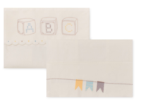 Mothercare Teddy's Toy Box Flat Cot Bed Sheets (White, Pack of 2)