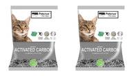 PetCrux™ Exclusive Scoopable Activated Carbon Cat Litter, 5Kg (Activated Carbon - Pack of 2 (Total 10 kg)