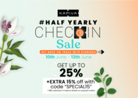 Kapiva Half Yearly checkin Sale- Get Upto 25% off + Extra 15% off + 5% cashback 