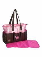 Mee Mee Multipurpose Diaper Bag (Brown LightPink)