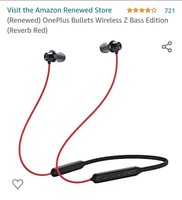(Renewed) OnePlus Bullets Wireless Z Bass Edition (Reverb Red)
