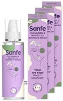 Sanfe Natural Intimate Wash, 3 in 1 - No Odour, No Itching, No Irritation - Cucumber & White Lily (Pack Of 3)