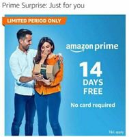 Free Amazon Prime for 14 days { User Specific }