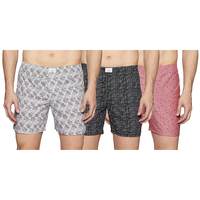 Diverse Men's Slim Printed Boxer Shorts (Pack of 3) (DCMBSCMSC14L35-490_OffWhite/Black/Rust) 