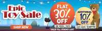 Epic Toy Sale | Flat 30% Off* + additional 10% Off + ICICI bank 10% cashback