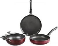 cello Prima Solitaire Non Stick Cookware Set (Small) Cookware Set  (Aluminium, 3 - Piece)