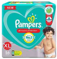 Pampers All round Protection Pants, Extra Large size baby diapers (XL), 56 Count,

