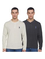 US Polo Association USPA Men's Plain Regular Fit T-Shirt @ 579