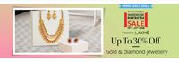 Gold & Diamond Jewellery Up To 30% Off + Get 20% Back Up To ₹200 Collect Offer + Extra 10% SBI CC Off 