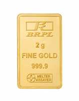 Bangalore Refinery 24k (999.9) 2 gm Yellow Gold Bar @ 9533 