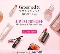 Myntra Groomed & Gorgeous [20-22 June] Upto 70% Off On Beauty & Personal Care on Top Brands