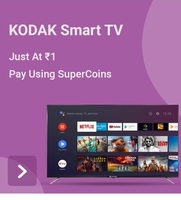Get smart tv like  kodak,  thomson, sony, toshiba @ rs 1+ supercoin   flipkart