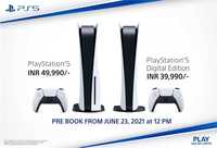 PlayStation 5 (Pre-Book from June 23, 2021 at 12 PM)