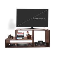 Klaxon Diamond Wooden TV Stand (Matte Finish, Walnut) 