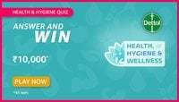 Amazon HEALTH & HYGIENE QUIZ Answer & Win ₹10,000 Pay Balance 