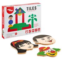 Eduedge tiles amazing creative toy, set of wooden tiles in geometrical shapes.