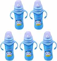 Ole Baby Diaper Bag (Blue) Pack of 5 & Feeding Bottle 