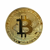Rs.50 Coupon - Adiman Bitcoin Design Coin Cryptocurrency Collectible Coin Gold Plated Real Physical Coin Bitcoin Design (Gold)