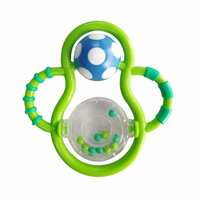 Buddsbuddy Premium Grasp & Spin Rattle 1Pc, BB9021 (GreenBlue)