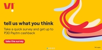 Paytm Vi : Get Free Upto Rs 30 Cashback On Survey Paytm App