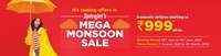 spicejet mega monsoon sale book flights @999₹