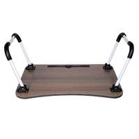 MemeHo® Smart Standard Multi-Purpose Laptop Table with Dock Stand/Study Table/Bed Table/Foldable and Portable/Ergonomic & Rounded Edges/Non-Slip Legs/Engineered Wood (Black)