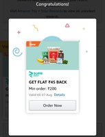 Amazon : Send Money Get Flat 45 Cashback On 200 Supr Daily