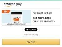 PAY CREDIT CARD BILL GET 100% BACK ON SELECT PRODUCTS- User specific
