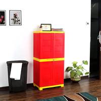 Cello-CLO_WIM_NOVBG_RDYEL Novelty Big Cupboard with 3 Shelves (Red and Yellow)