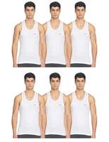 LUX VENUS Men's Cotton Vest (Pack of 6)