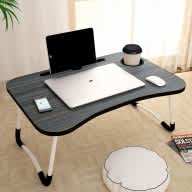Verona Wood Portable Laptop Table(Finish Color - Black) 