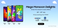 Samsung Mega Monsoon Delights 6th-11th July Upto 10000 HDFC/ICICI Cashback + Extra Upto 4500 off on samsung app