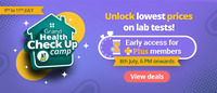 Pharmeasy Grand Health Check Up Camp lowest prices on lab tests  9th -11th July 