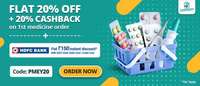 Flat 20% off on all medicine orders pharmeasy