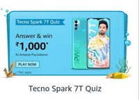 Tecno Spark 7T Quiz [8th July - 29th July]