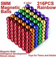 Cross 5MM Multicolor Magnetic Balls MagnetsToys Sculpture Building Magnetic Blocks Magnet Cub  (216 Pieces)