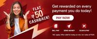 UPCOMING |  FLASH SALE Get Rs 50 cashback (min txn amt 100) on every payment using ICICI Bank iMobile Pay