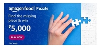 Amazon Food puzzle quiz find the missing piece and win 5000 rs 