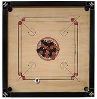 Gencliq Wooden Carrom Board with Wooden Coins & Striker 26x26 Inches