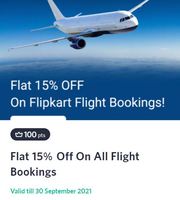 Flat 15% Off On All Flight Bookings From Myntra 100 Points