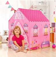  jumbo size extremely light weight , water proof doll house tent for 10 year old girls (doll house)-Pink

